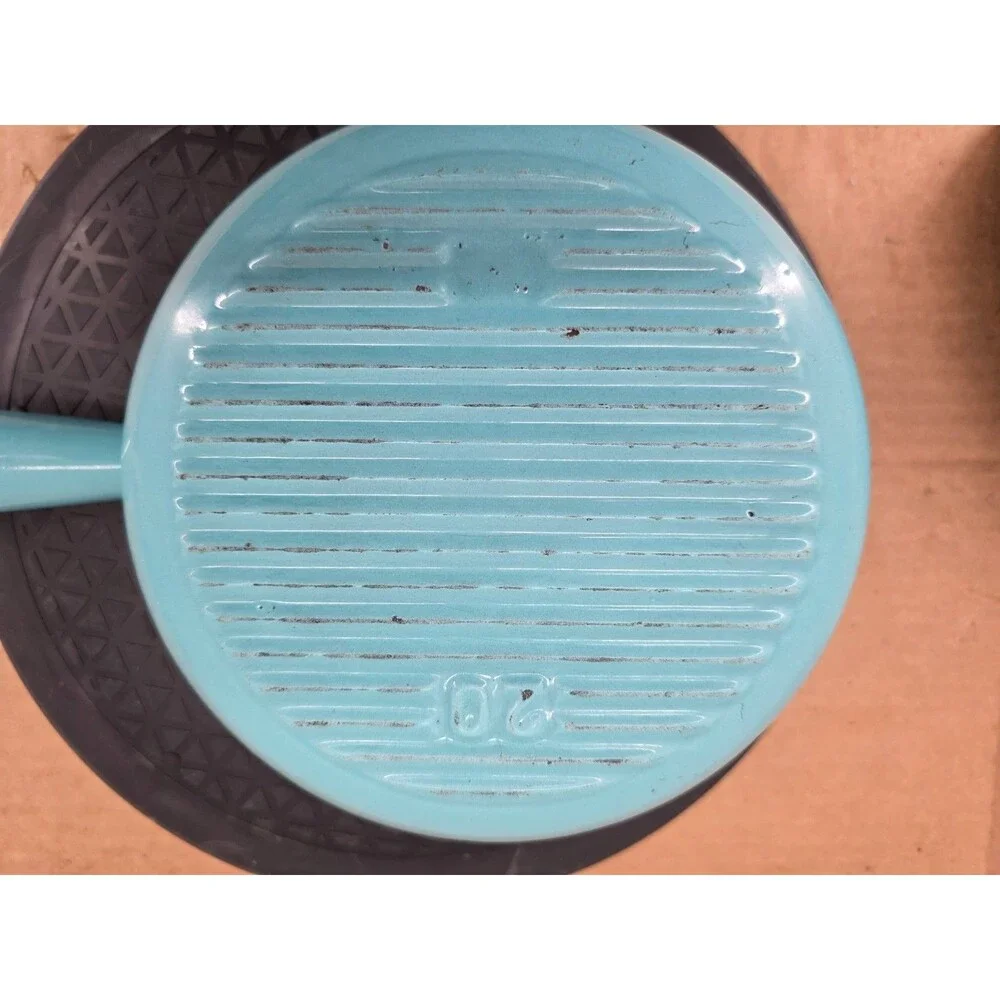 Vintage Mid-Century Le Crueset Cousnaces France Paris Blue Saucepan & Lid P-20